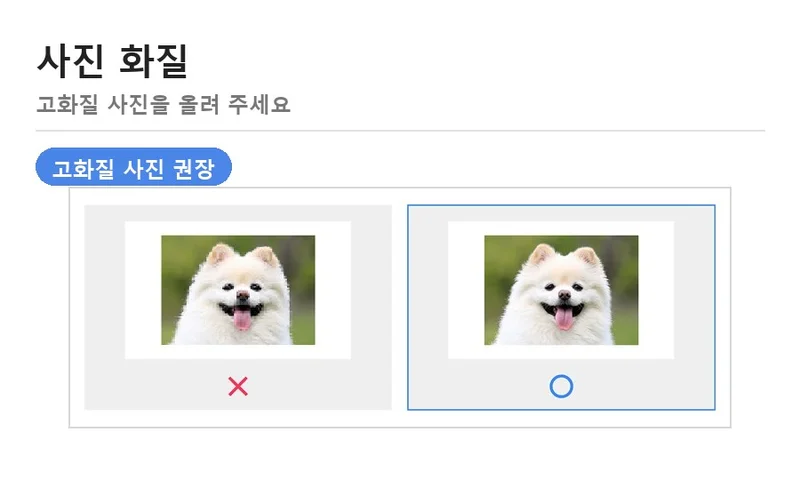 사진 화질 안내 — 고화질 사진을 올려야 현수막이 선명하게 인쇄돼요